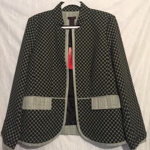 Sara Isabella NWT gorgeous black white blazer xl